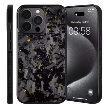 Coque en Carbone Forgé Iphone Jaune (MagSafe)