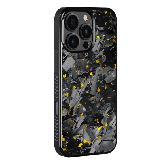 Coque en Carbone Forgé Iphone Jaune (MagSafe)
