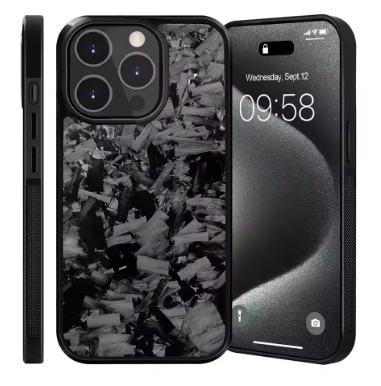 Coque en Carbone Forgé Iphone Noir (MagSafe)