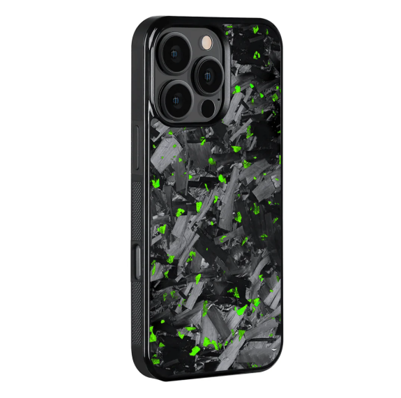 Coque en Carbone Forgé Iphone Vert (MagSafe)