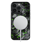 Coque en Carbone Forgé Iphone Vert (MagSafe)