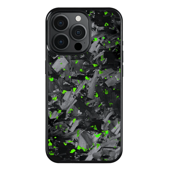 Coque en Carbone Forgé Iphone Vert (MagSafe)